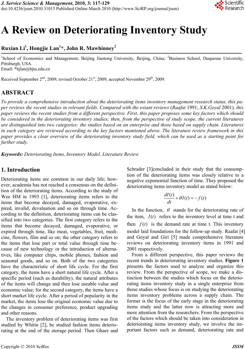 Knj research papers on inventory management
