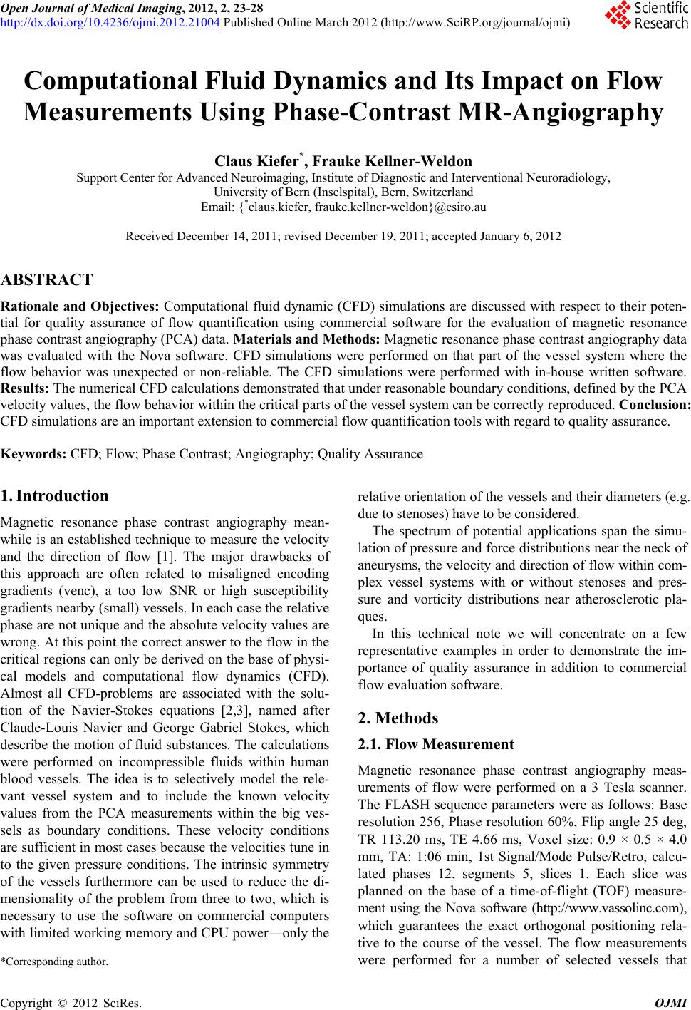 computational fluid dynamics and its impact on flow computational fluid dynamics and its impact on flow