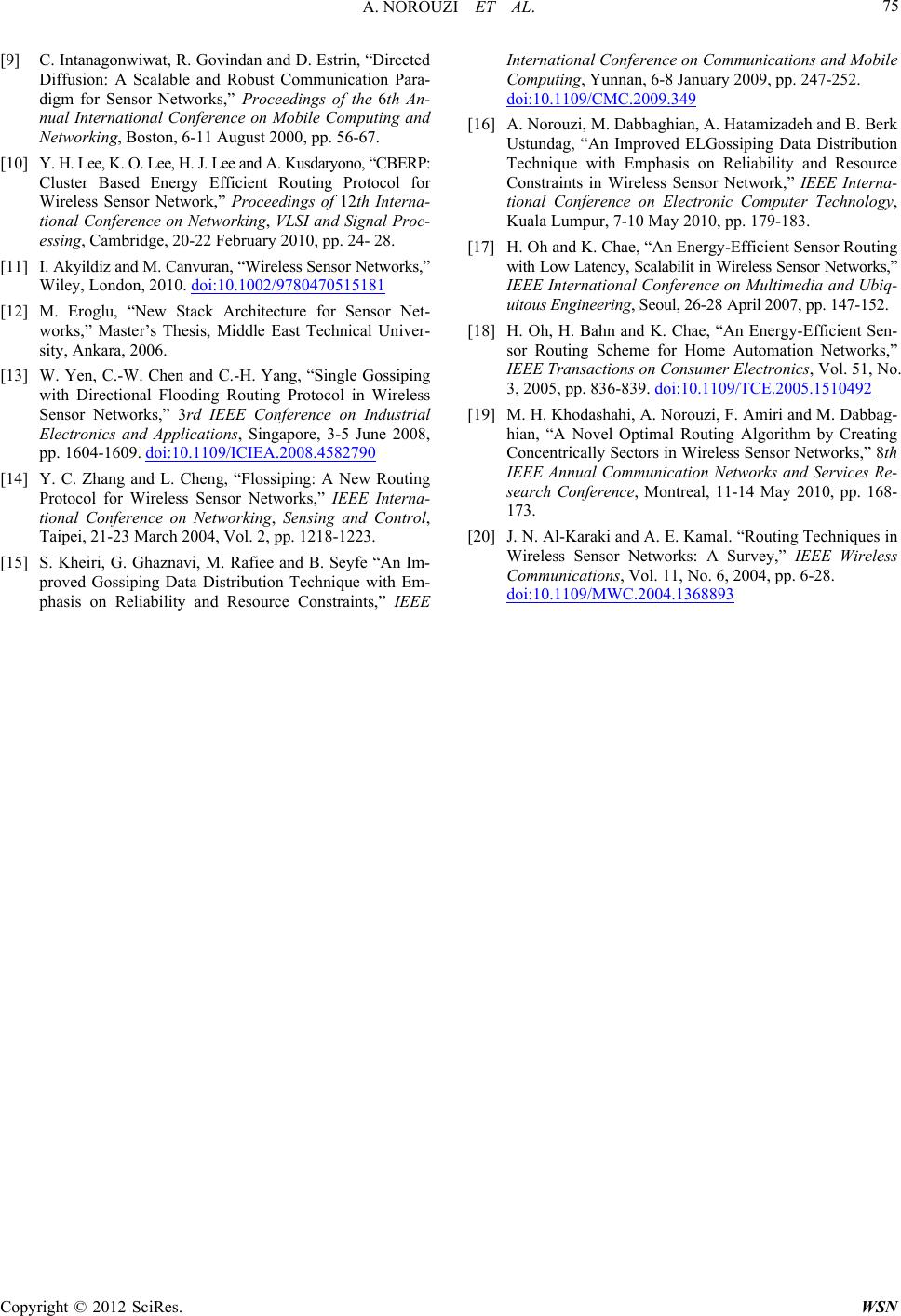 Thesis on routing in wireless sensor networks