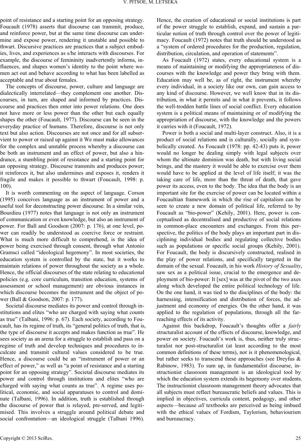 Discursive strategy foucault