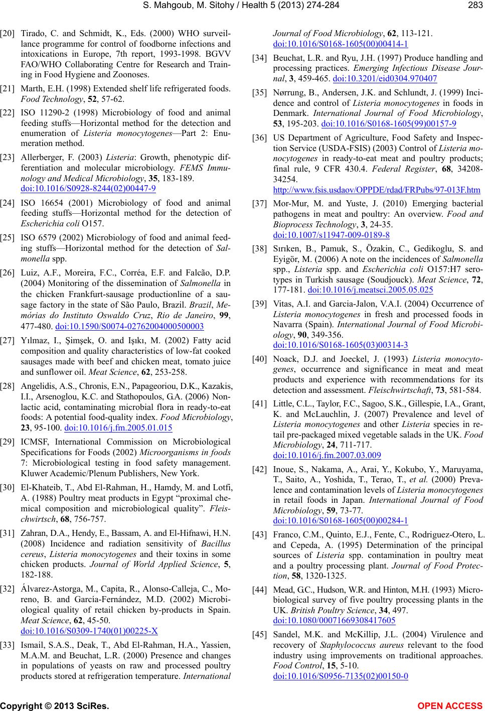 Food spoilage research paper