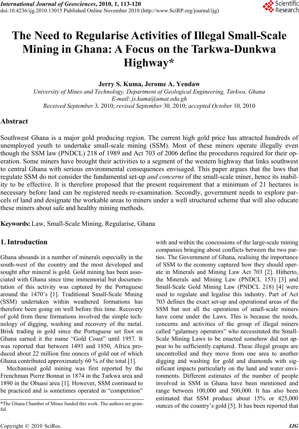 Solutions to illegal mining in ghana image