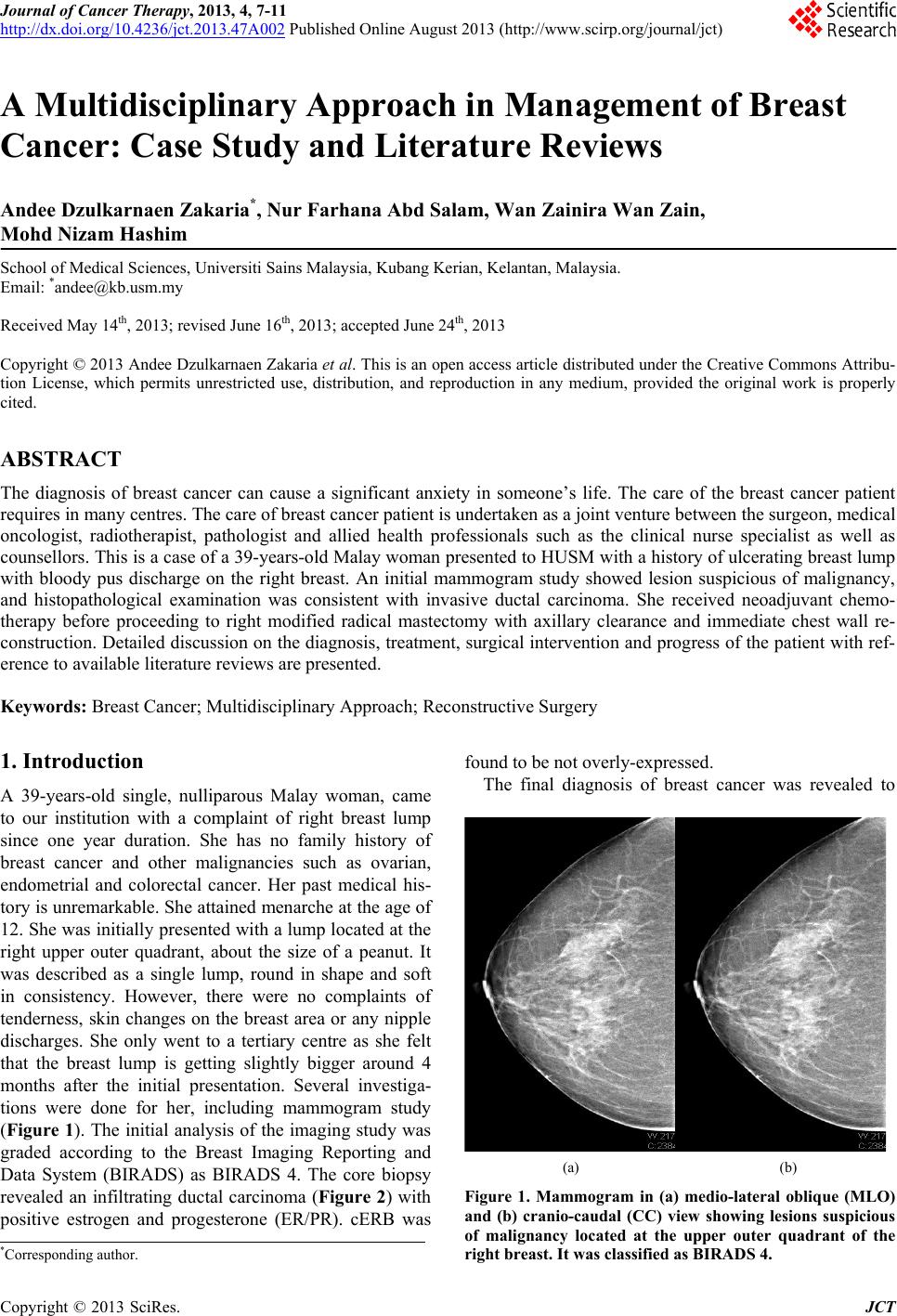 breast cancer scientific research and