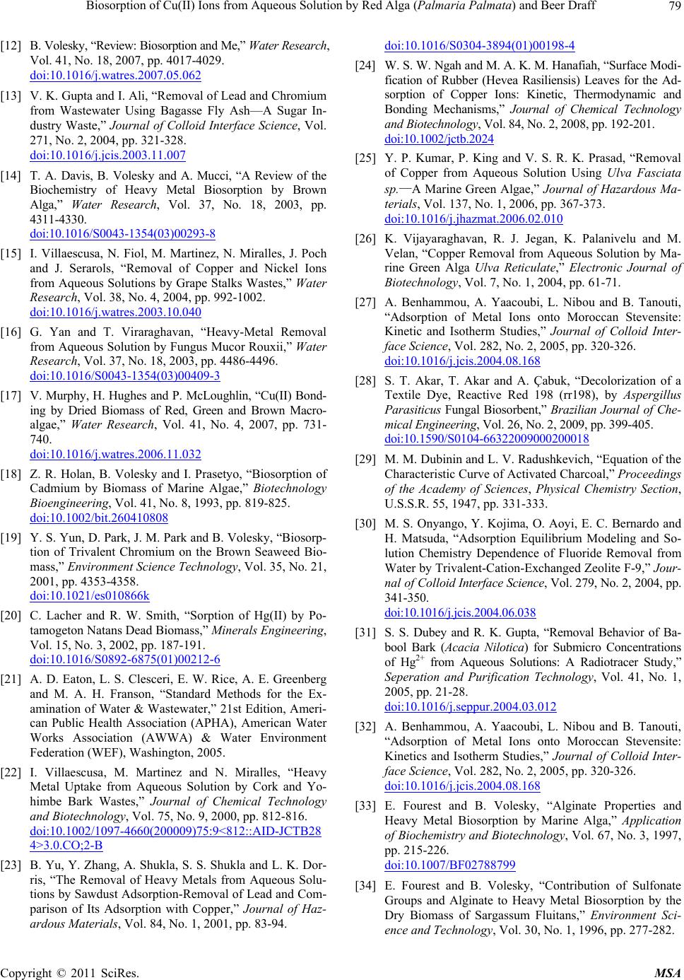 Phd thesis on biosorption