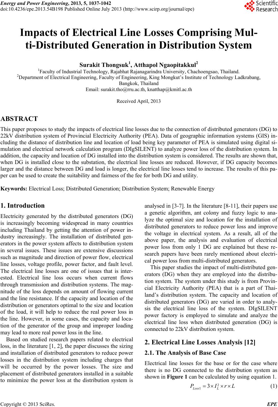 Distributed generation thesis