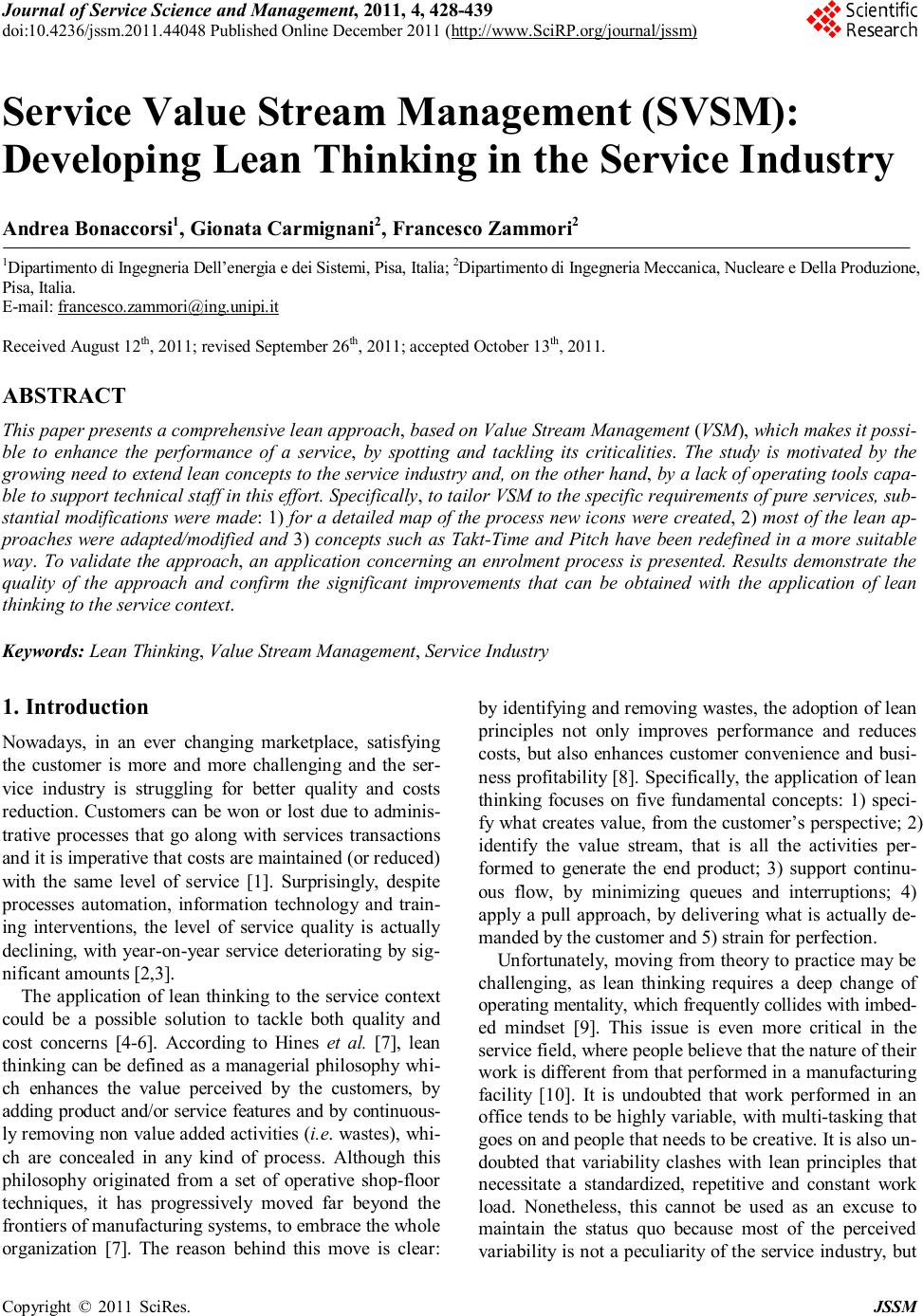 Lean service thesis