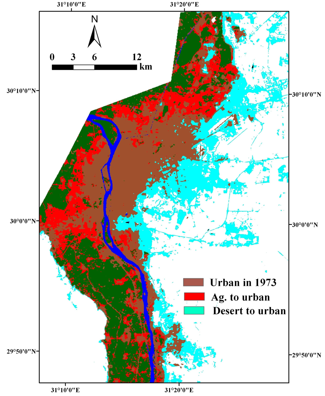 Analysis of urban growth at Cairo, Egypt using remote sensing and GIS