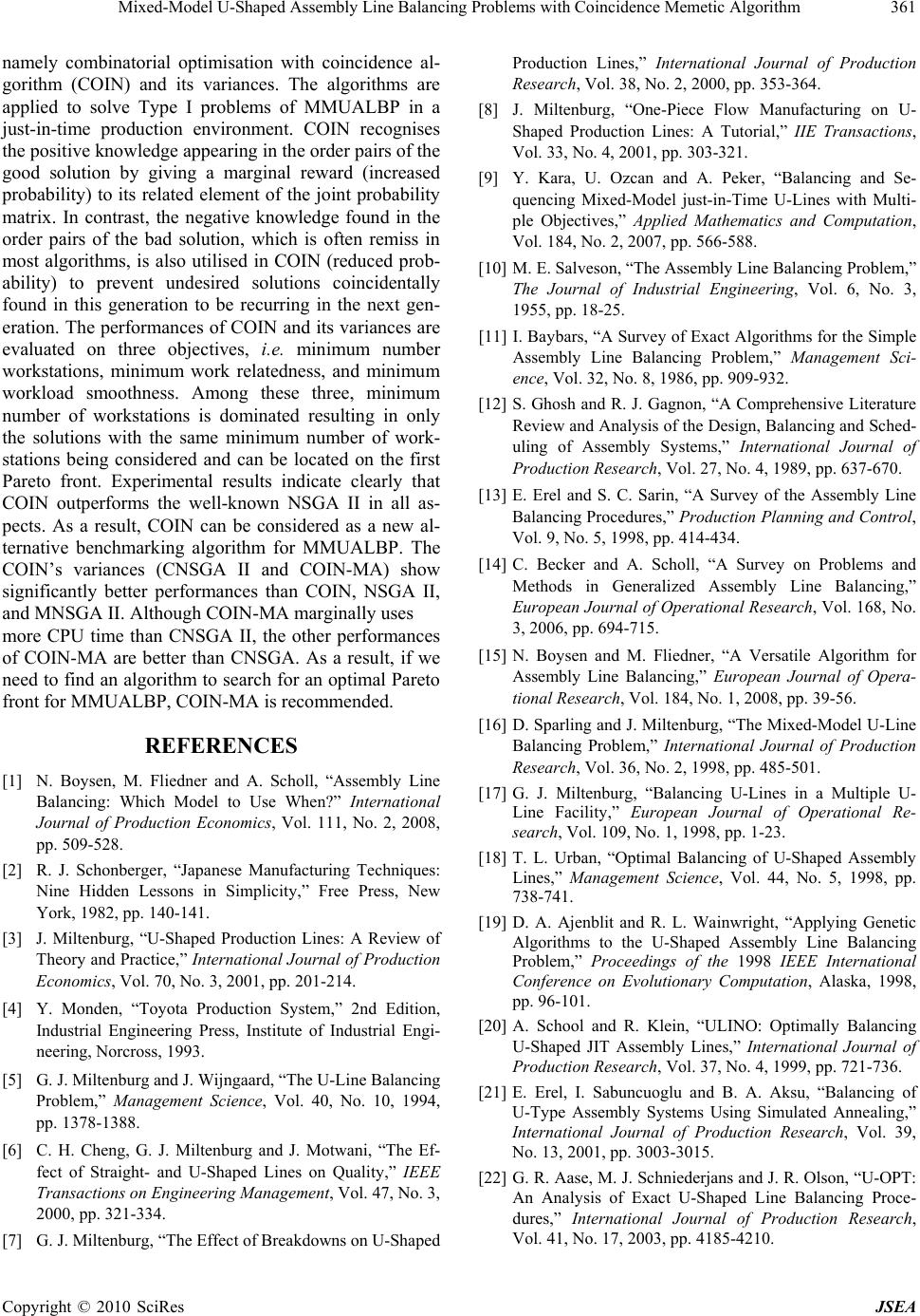 Mixed-Model U-Shaped Assembly Line Balancing Problems with Coincidence ...