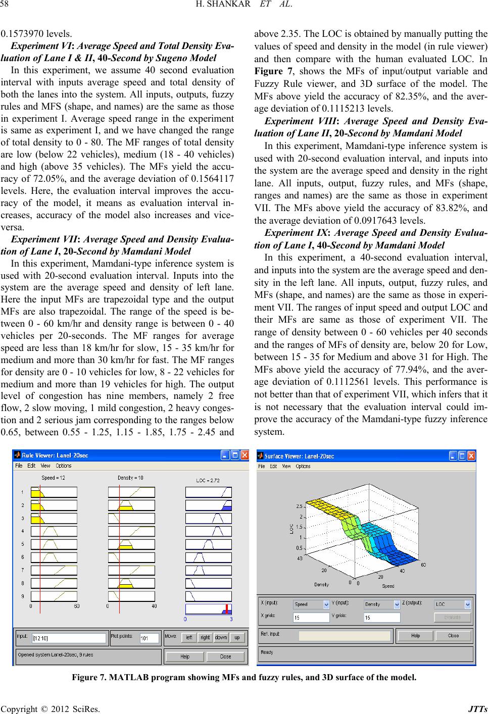 Multi Model Criteria for the Estimation of Road Traffic Congestion from ...