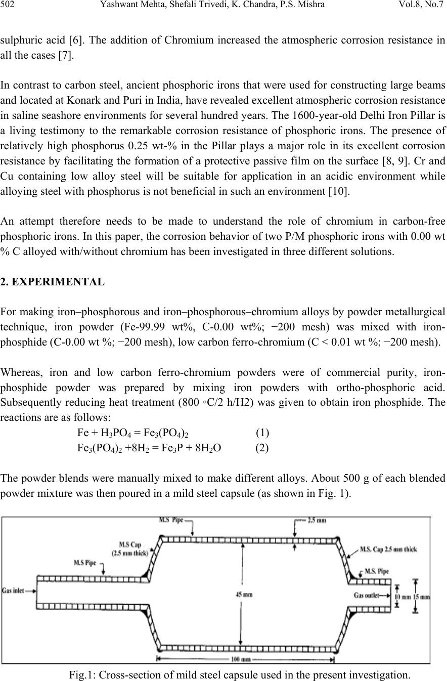 Effect of Chromium on the Corrosion Behavior of Powder-Processed Fe-0. ...