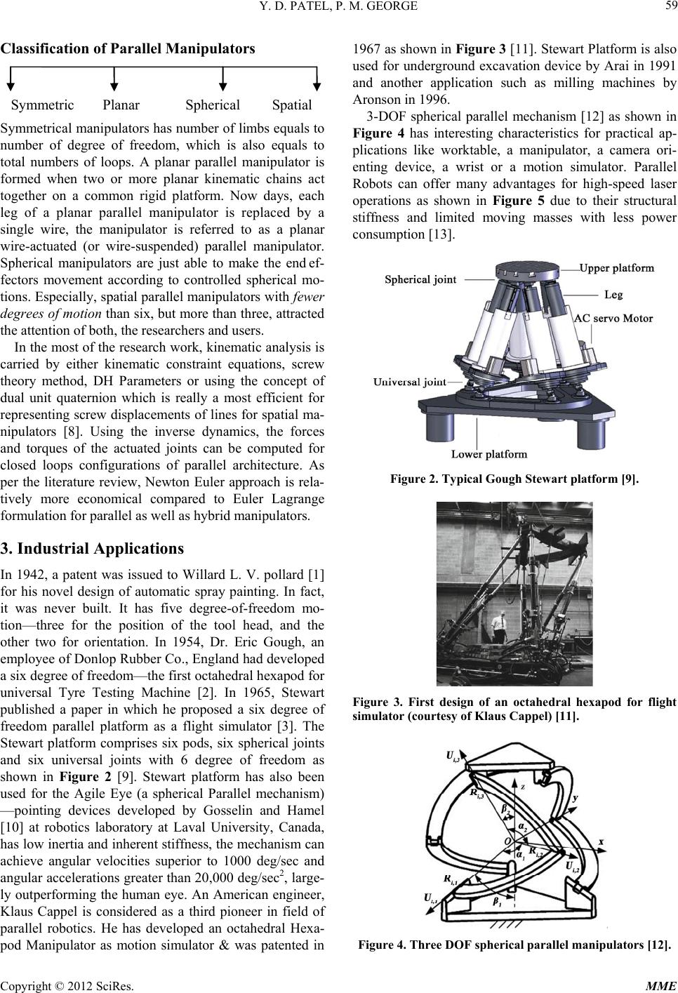 Parallel Manipulators Applications—A Survey