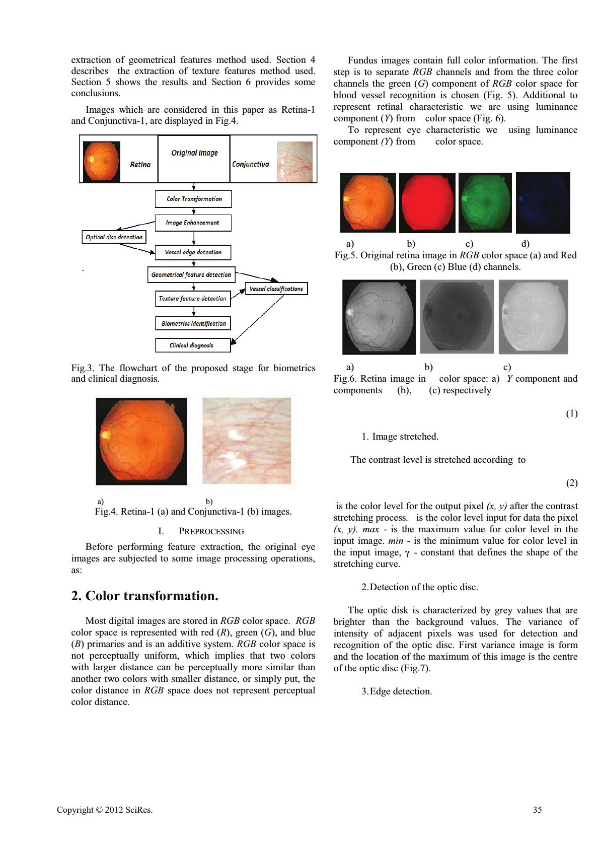 Automatic Feature Extraction from Ocular Images