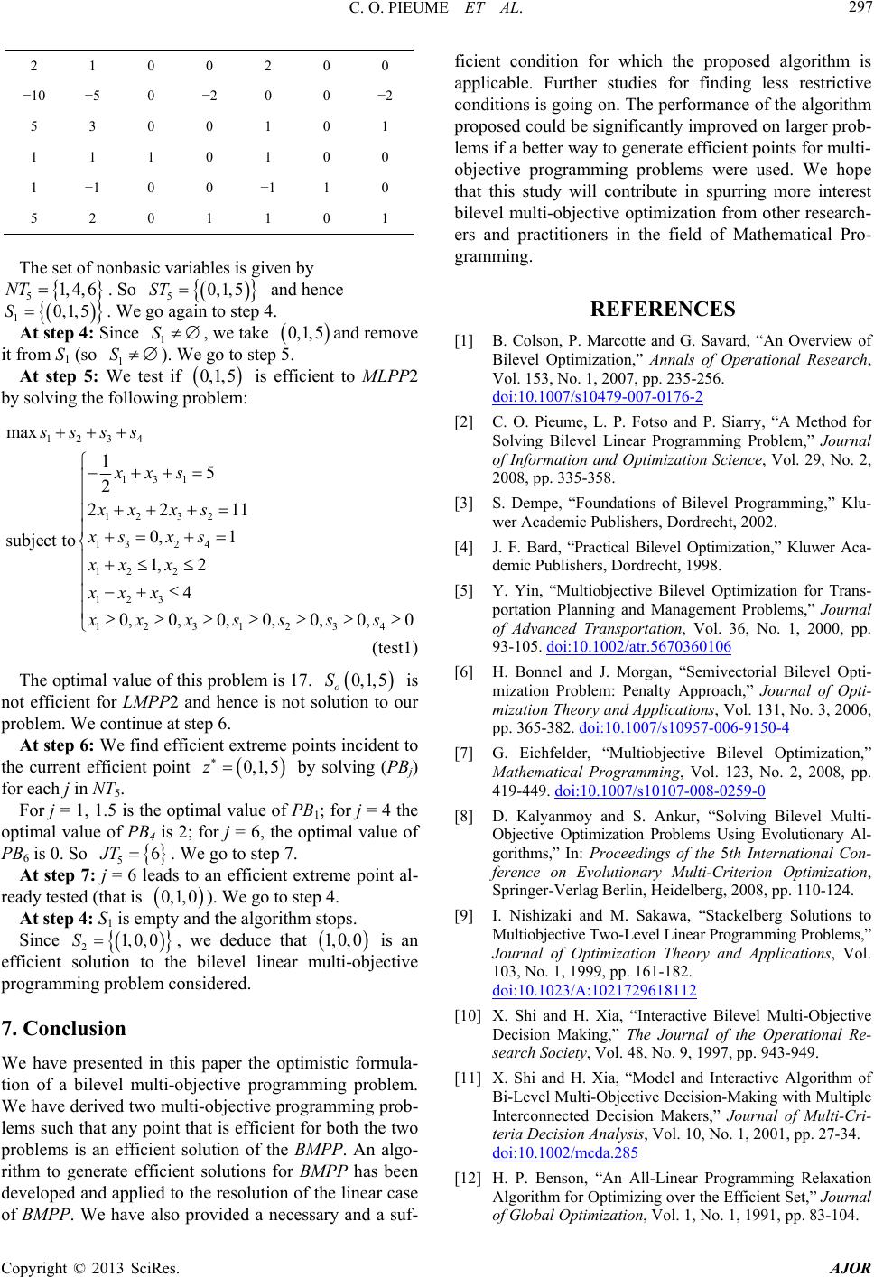 Generating Efficient Solutions in Bilevel Multi-Objective Programming ...