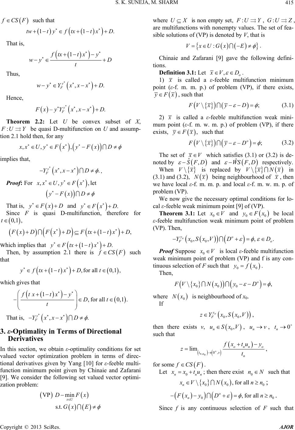 I E I Optimality In Multivalued Optimization