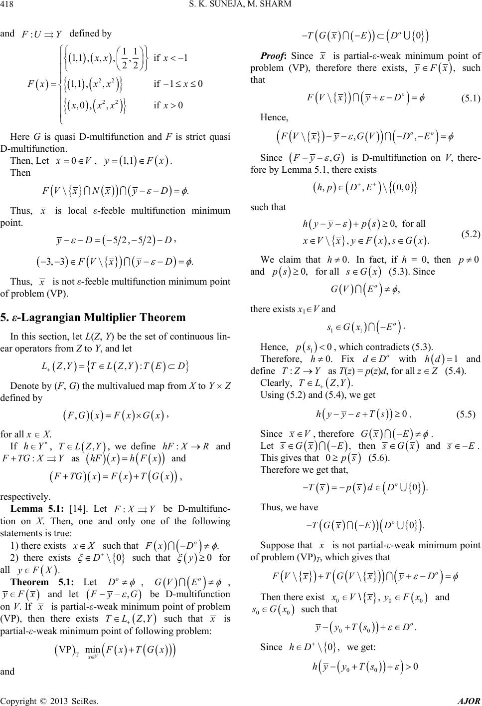 I E I Optimality In Multivalued Optimization