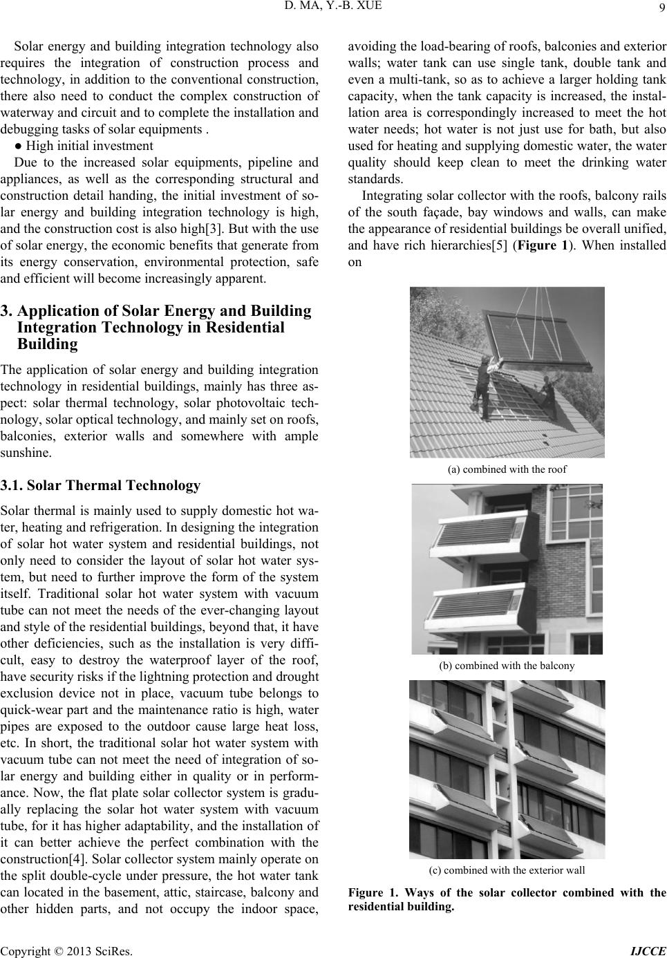 Solar Energy and Residential Building Integration Technology and ...
