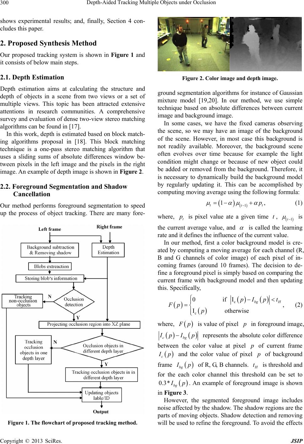 Depth-Aided Tracking Multiple Objects under Occlusion