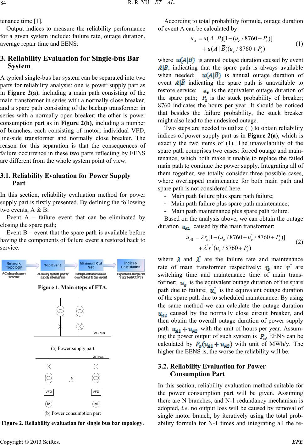Generic Reliability Evaluation Method for Industrial Grids with ...