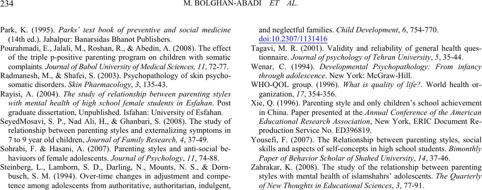 The Relationship between Parents' Child Rearing Styles and ...