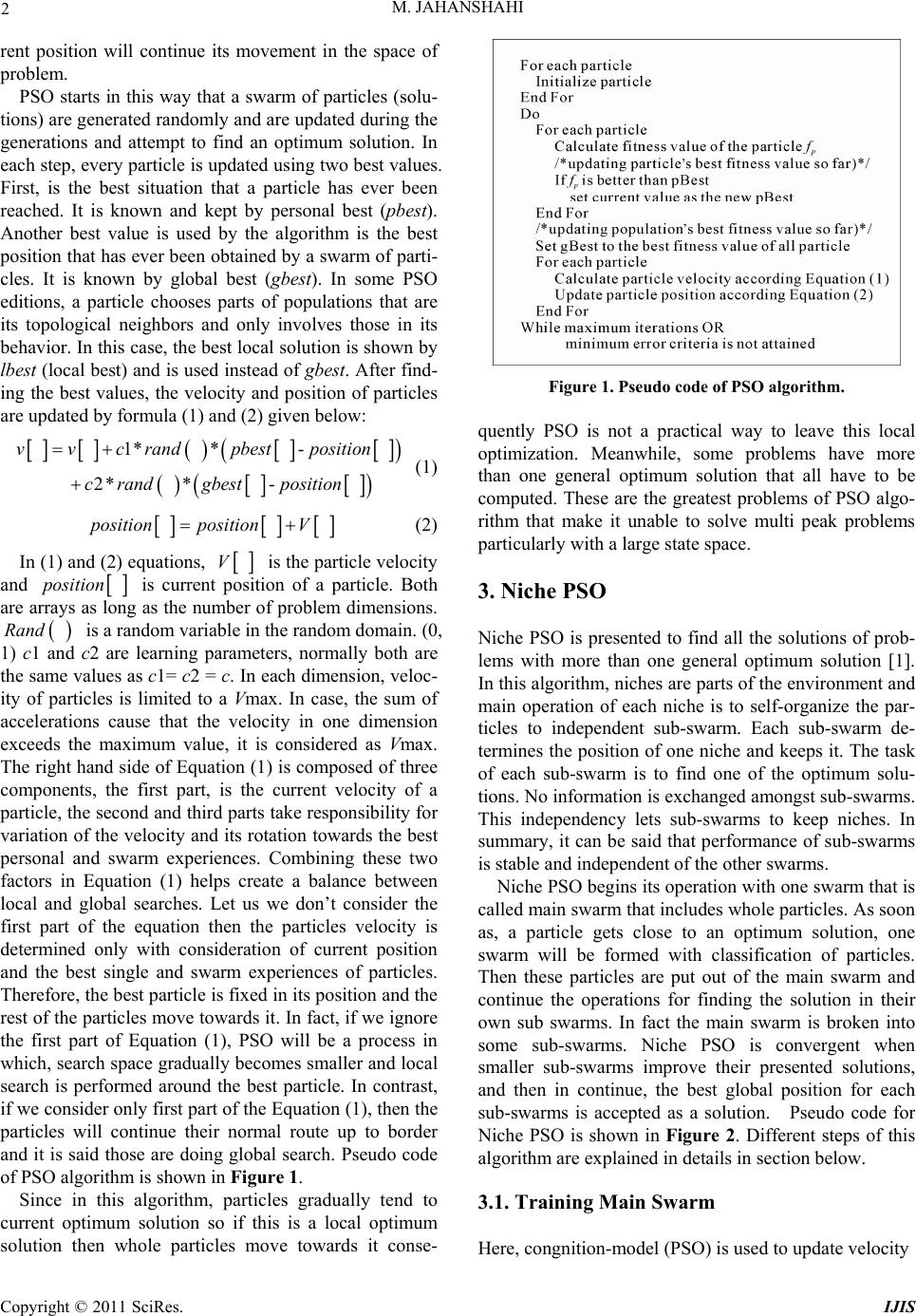 Using intelligent computational methods for optimizing niching method