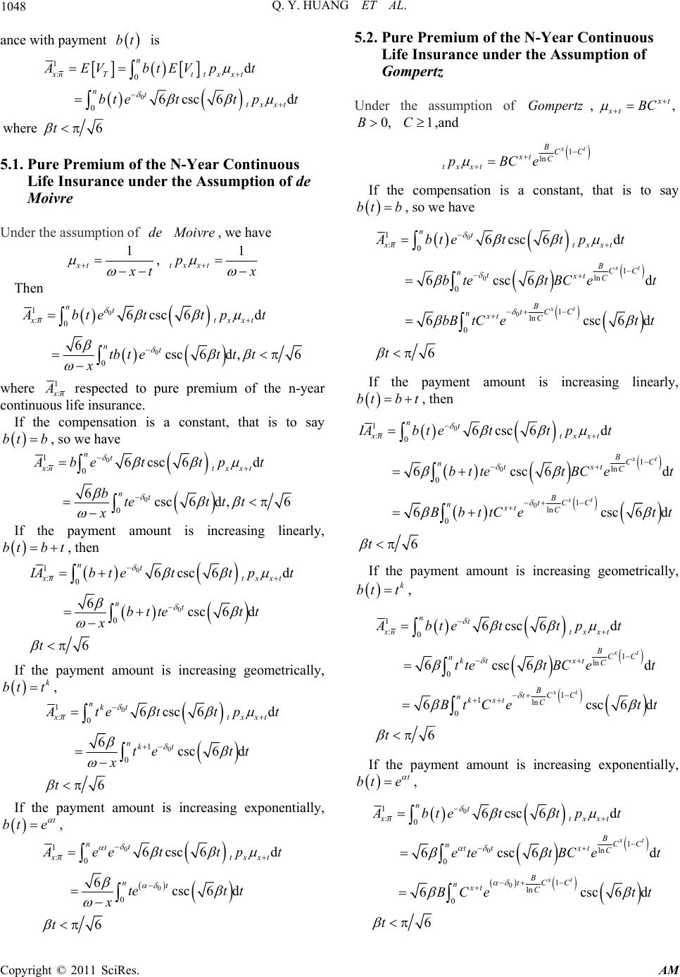 Some actuarial formula of life insurance for fuzzy markets