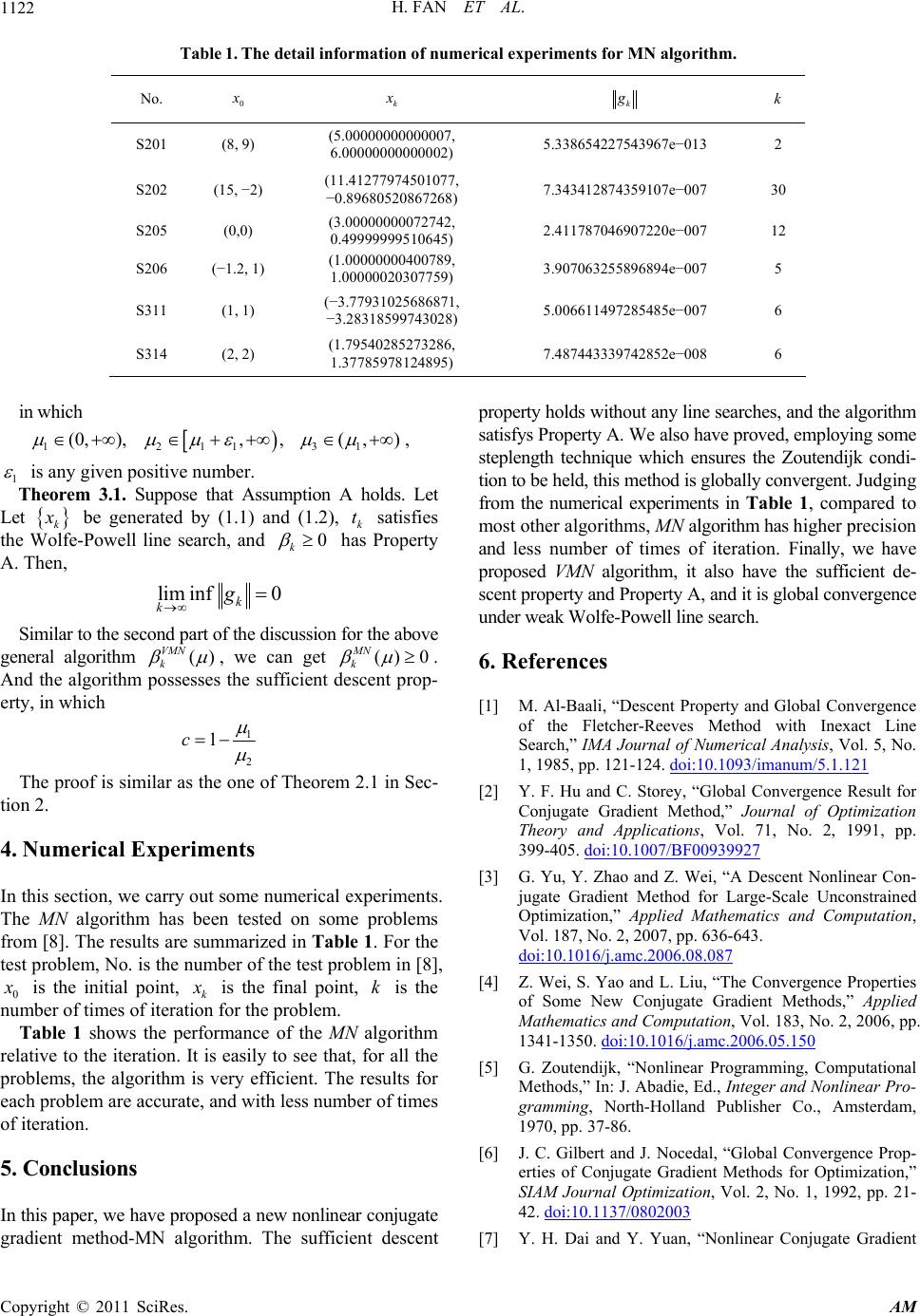 A New Descent Nonlinear Conjugate Gradient Method for Unconstrained ...