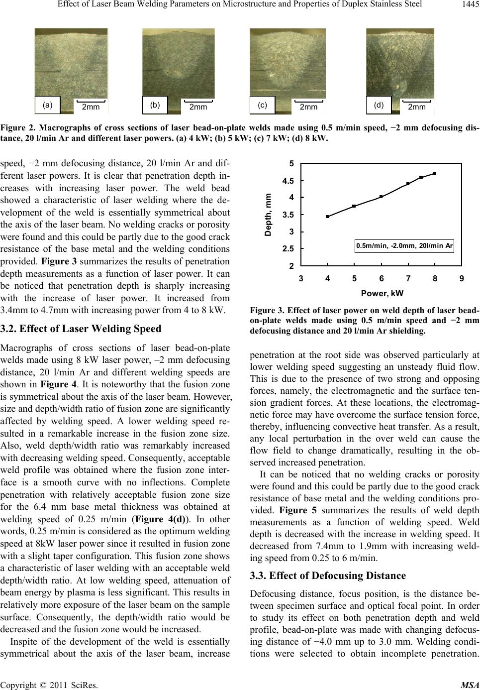 Effect of Laser Beam Welding Parameters on Microstructure and ...