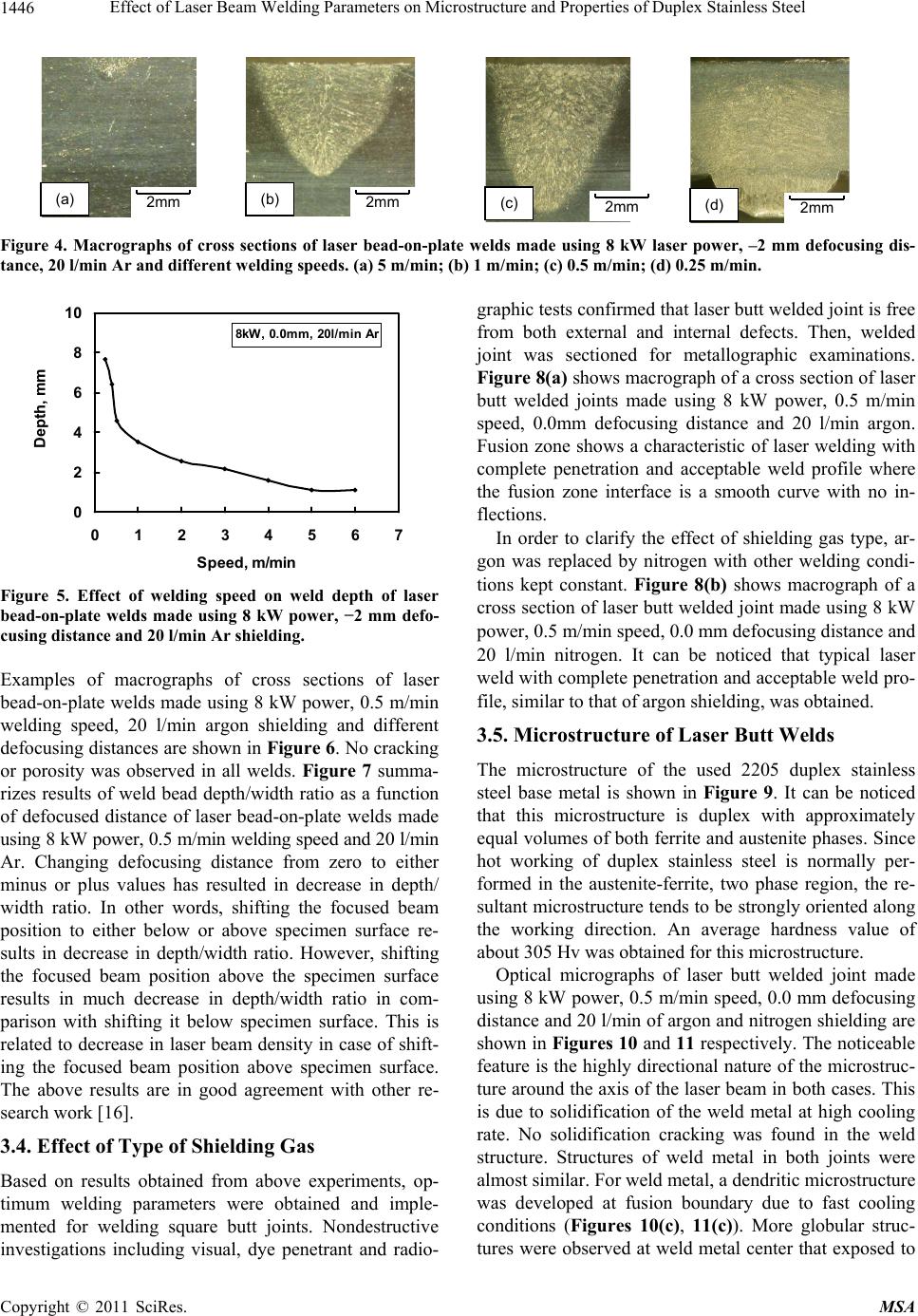Effect of Laser Beam Welding Parameters on Microstructure and ...