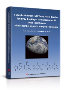 A Complete Creation Field Theory Model Based on Symmetry Breaking of the Homogeneous
5D Space-Time Universe with Primordial Magnetic Monopole Frequencies